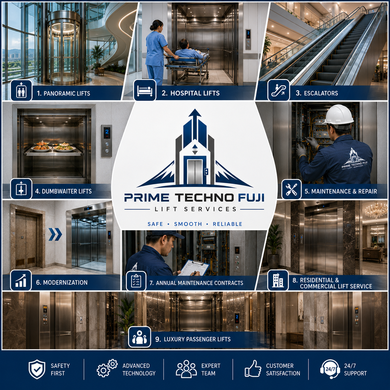 Lift service categories